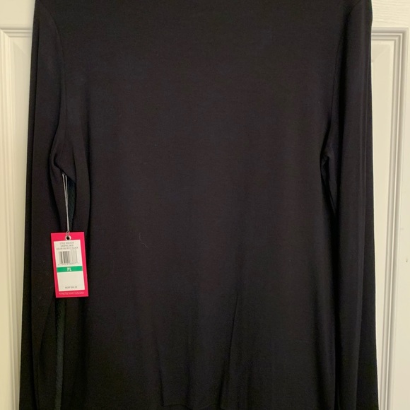 Vince Camuto top. Leather look front; lining and back are fabric. PL. NWT. - Picture 2 of 5